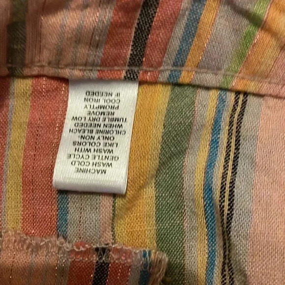 Cato Linen Striped NWT Size 14 Shorts - Picture 7 of 9